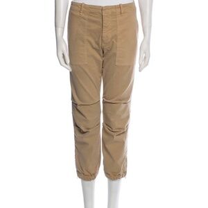 Nili Lotan tan/cargo straight leg pants - size 8 “French military” cropped